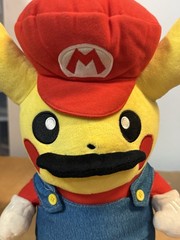 Rare Nintendo Mario Pikachu Pokemon Center 14” Original Plush Toy Doll