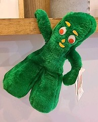 Vintage Green Gumby Posable Plush Stuffed Animal Character ACE Tags 1988 Perma