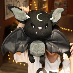 17.7″ Black Bat Crescent Moon Occult Mythology Plush Premium Stuffed Collectible