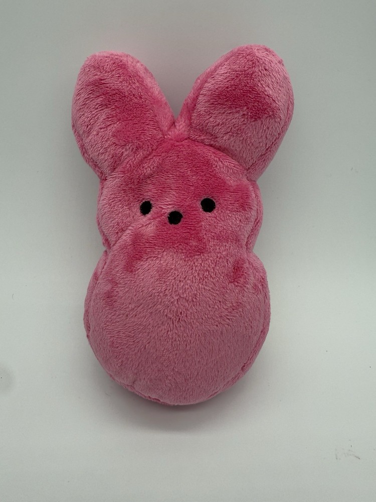 Vintage Easter Peeps Pink Bunny Rabbit Mini Plush Stuffed Animal 5.5 in 2005