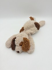 Mary Meyer Cozy Toes Plush Puppy Dog Brown Spotted Floppy Weighted 16”
