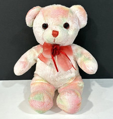 Golden Bear Co Pink and Green Teddy Bear Plush Stuffed Animal Toy 13″