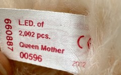 Steiff Queen Mother Commemorative Teddy Bear 1900 2002 Limited Edition New