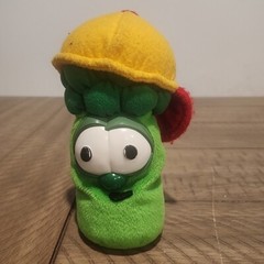Veggie Tales Junior Jr Asparagus 6″ Plush Stuffed Toy Big Idea Gund Hard Eyes