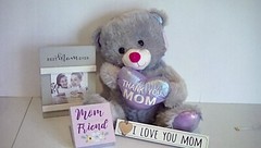 Thank You Mom Bear Plush Stuffed Animal Mothers Day Gift Blocks Frame