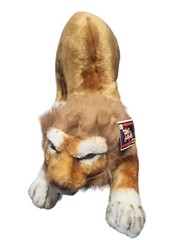 Vintage LION KING Plush 19” Realistic Stuffed Animal Cat RARE Pouncing TOY WORKS