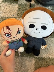 Chucky & Michael Myers Plush Dolls Set of 2 Small Multicolor Halloween