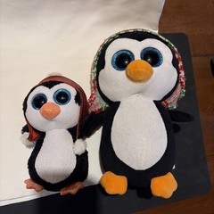 Unisex Ty Penguin Plush Toy with Hat One Size Black