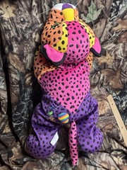 Lisa Frank Hunter Plush Rainbow Leopard Cheetah Stuffed Animal Large 24″ 1998