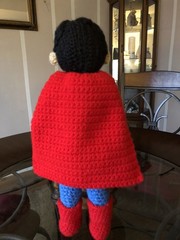 NEW–HAND Designed / Crocheted – SUPERMAN – 14” Tall – AMIGURUMI-PLUSHIE