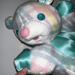 Playskool Snuzzles Bear Thumb Sucking Plaid Fleece Vintage 1996 Vibrates Works