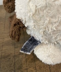Jellycat Patch Puppy Dog Soft Toy Brown & Cream Plush Bean Bottom And Paws 12”