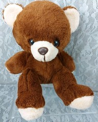 Kmart Fairview Teddy Bear Plush Brown Cream Sitting 10″ Stuffed Animal Vintage