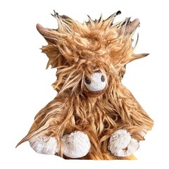 Wrendale Designs Highland Cow Plush Shaggy Brown Stuffed Animal Soft Toy 10”