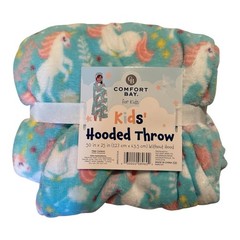 Unicorn-themed Gift Set Bundle Plush Ball Hooded Throw Journal Pen Headwear NEW