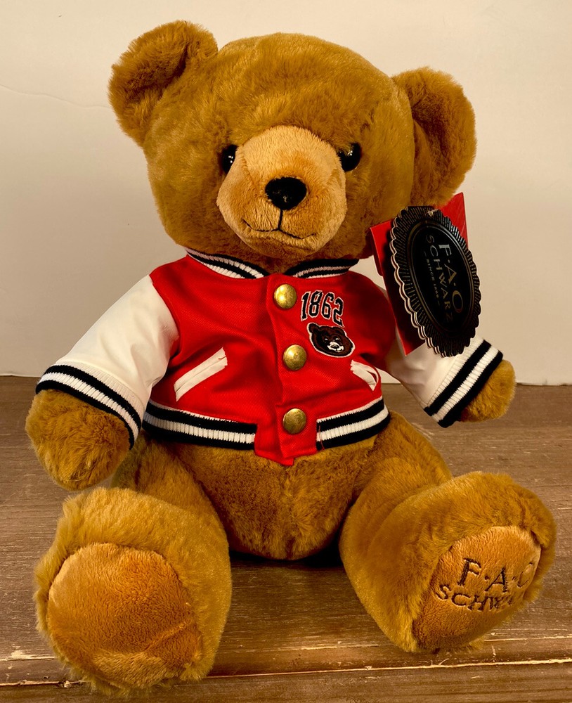 FAO Schwarz 1862 Varsity Jacket Teddy Bear NWT