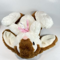 VTG Lemonwood Asia LTD Brown Red White Easter Bunny Rabbit Plush Stuffed Animal