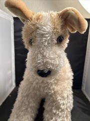 Fox Terrier Plush From People Pals W/canine Classics Tag 14 Tall Vintage EUC