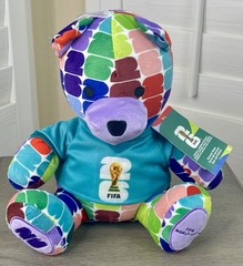 FIFA World Cup 2026 Officially Licensed 10” Colorful Plush Bear By Jazwares, NWT