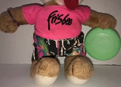 VTG 90s FRISBEE Stuffed Plush Dog RARE Promotional PMI Toys Kransco Wham-O 1991