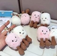 Amuseable Marshmallows Pink and White Key Chain style**