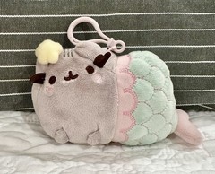 Pusheen Mermaid Plush Backpack Clip Pastel Cat Keychain 2017 Gund #4059998