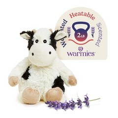 Microwavable & Weighted Stuffed Animals, Black & White Cow – Heated Stuffed A…