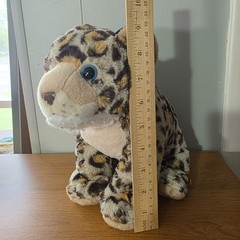 Wild Republic Snow Leopard Grey Black Spots Plush Stuffed Animal Tulsa Zoo 9″