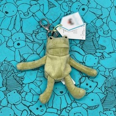 Jellycat Frog Plush Keychain Soft Green Stuffed Animal Bag Charm Toy