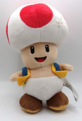 Used 2017 Super Mario 10″ Toad Bean Bag Plush Stuffed Animal Nintendo