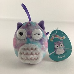 Original Squishmallows Solina 4″ Plush Stuffed Animal Twilight Star Owl Tie Dye