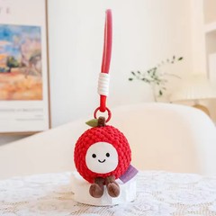 11cm Cute Apple Plush Keychain Soft Stuffed Fruit Doll Bag Pendant Charm Gift