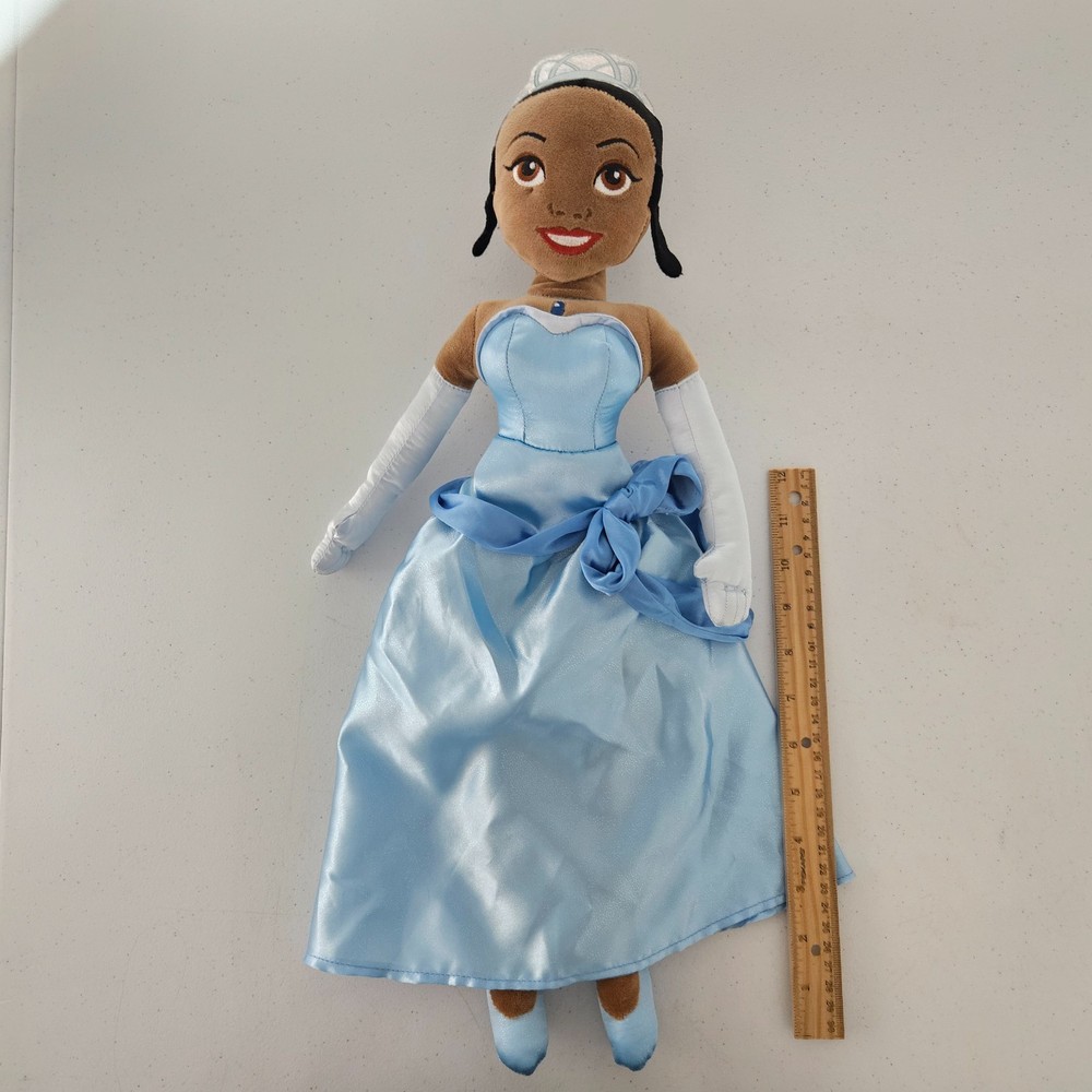 Disney Store PRINCESS TIANA 20″ PLUSH DOLL – Princess and the Frog Blue Dress