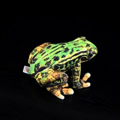 17cm Realistic Black Spotted Frog Plush Toy Soft Stuffed Animal Cute Frog Doll