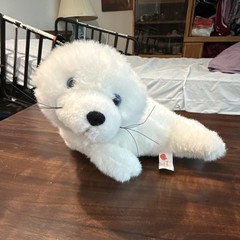 Aurora Snowball Seal Plush Stuffed Animal, White, 2011, Washable MPN 02820