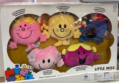 Little Miss Mr Men Plush 7” 5pc Set PrincessBossyChatterboxHugsSunshine NIB