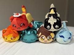 Aphmau MeeMeows Mystery Plush Lot of 6 Elemental Cat Plushies EUC 6″ Toys