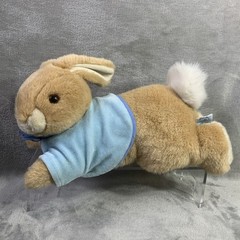 VTG Eden Peter Rabbit Plush 13” Laying Down Beatrix Potter Blue Jacket