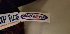 Mary Meyer Flip Flops Brown Beaver Plush with Green and White Bow 16″