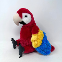 Wild Republic Scarlet Macaw Plush Stuffed Animal Red Parrot Cute Cuddle Bird 10″
