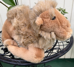 Camel PlushLifelike Two Hump Bactrian Laying Down 15″ Omega Cute New with Tags!