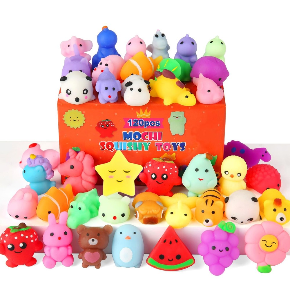 120 Pack Squishy Toys, Kawaii Squishies Party Favors for Kids mini, 120 Pcs