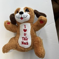 Dan Dee Puppy Dog Plush Stuffed Animal Toy “I LOVE YOU THIS MUCH” 10”