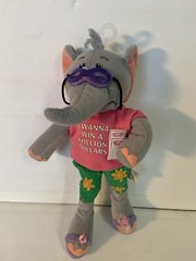 RARE Amscan Party Pals Phyllis Lottery Playing Elephant Plush Stuffed Animal Toy