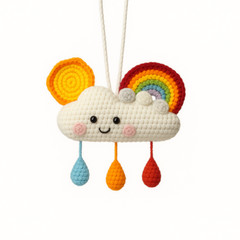 Hanging Crochet Soft Toy Gift for Baby Girl & Boy | Handmade Baby Shower Decor