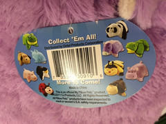 Pillow Pet Pee Wees Huggable Hippo Plush Stuffed Animal Lavender Purple 2011