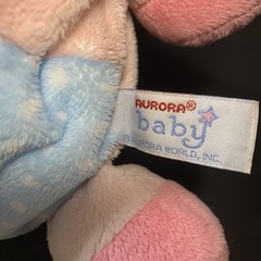 Aurora Baby Stuffed Animal Rattle Pastel Numbers Cow Hippo Plush