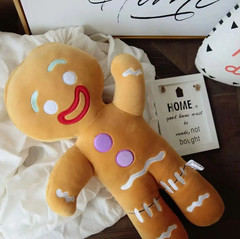 1pc 10.6–11.8in Gingerbread Man Plush Toy Soft Cookie Doll Gift & Décor – NEW
