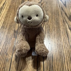 Carter’s Child Of Mine Brown Monkey Rattle Baby Plush Stuffed Animal Toy 7″