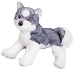 Sasha 16″ Siberian Husky Douglas Plush Stuffed Animal Dog Cuddle Gray White Wolf